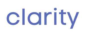 Logo in primary brand color; light bluish purple.